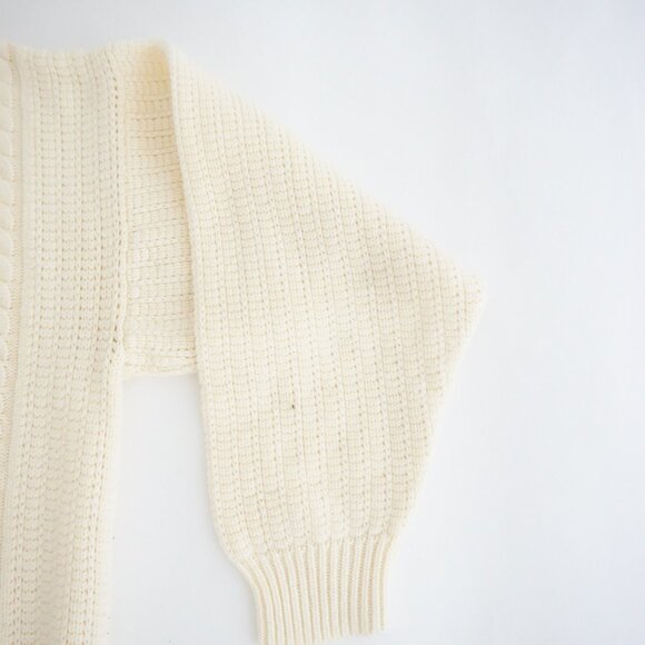 Vintage Claybrooke Cream Cable Knit Sweater Old Money Preppycore Winter XL - Picture 4 of 9